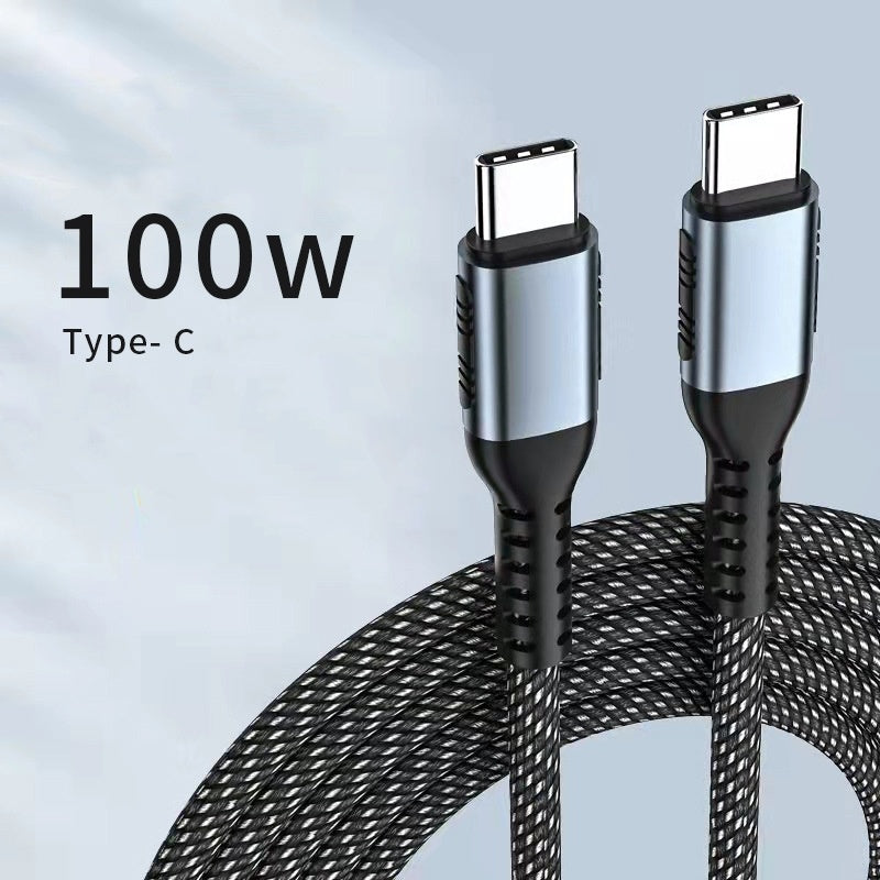 PD Fast Charge 100W Data Cable Braided C-C For Mobile Phone Super Fast Charge PD Fast Charge 100W Data Cable Braided C-C For Mobile Phone Super Fast Charge